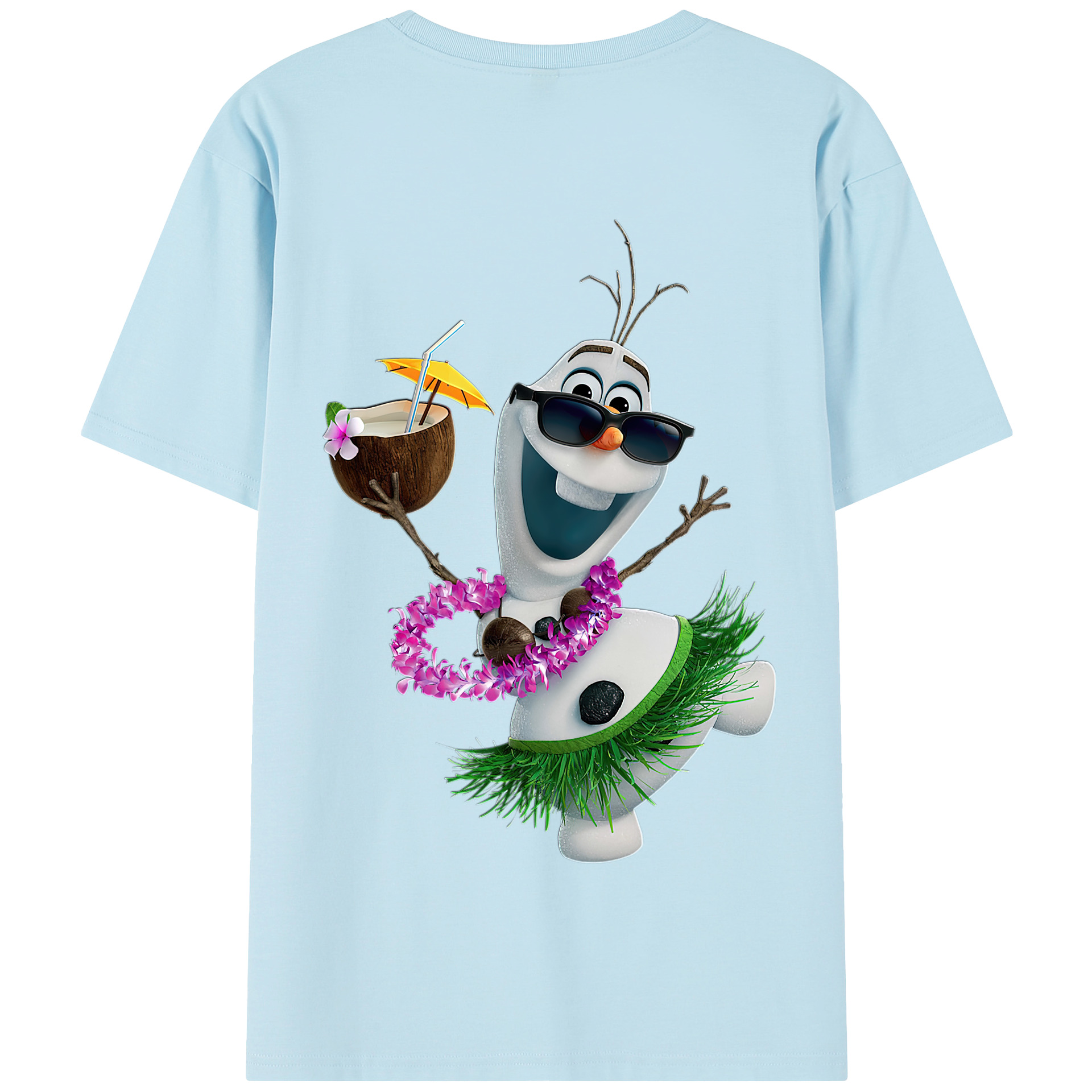 （画像用） アナと雪の女王 アンナ エルサ Frozen Anna Elsa 綿100％半袖Tシャツ（背面プリント）